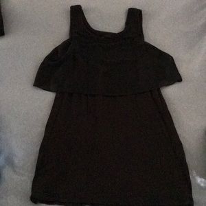 Knit tank dress with shear top.